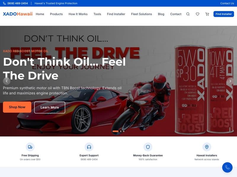 XADO Hawaii website